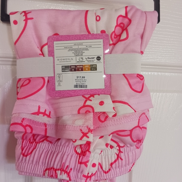 Hello Kitty Sanrio knit Pajama Sleep Track Short Loungewear Sleepwear Y2K pajama - Picture 4 of 5